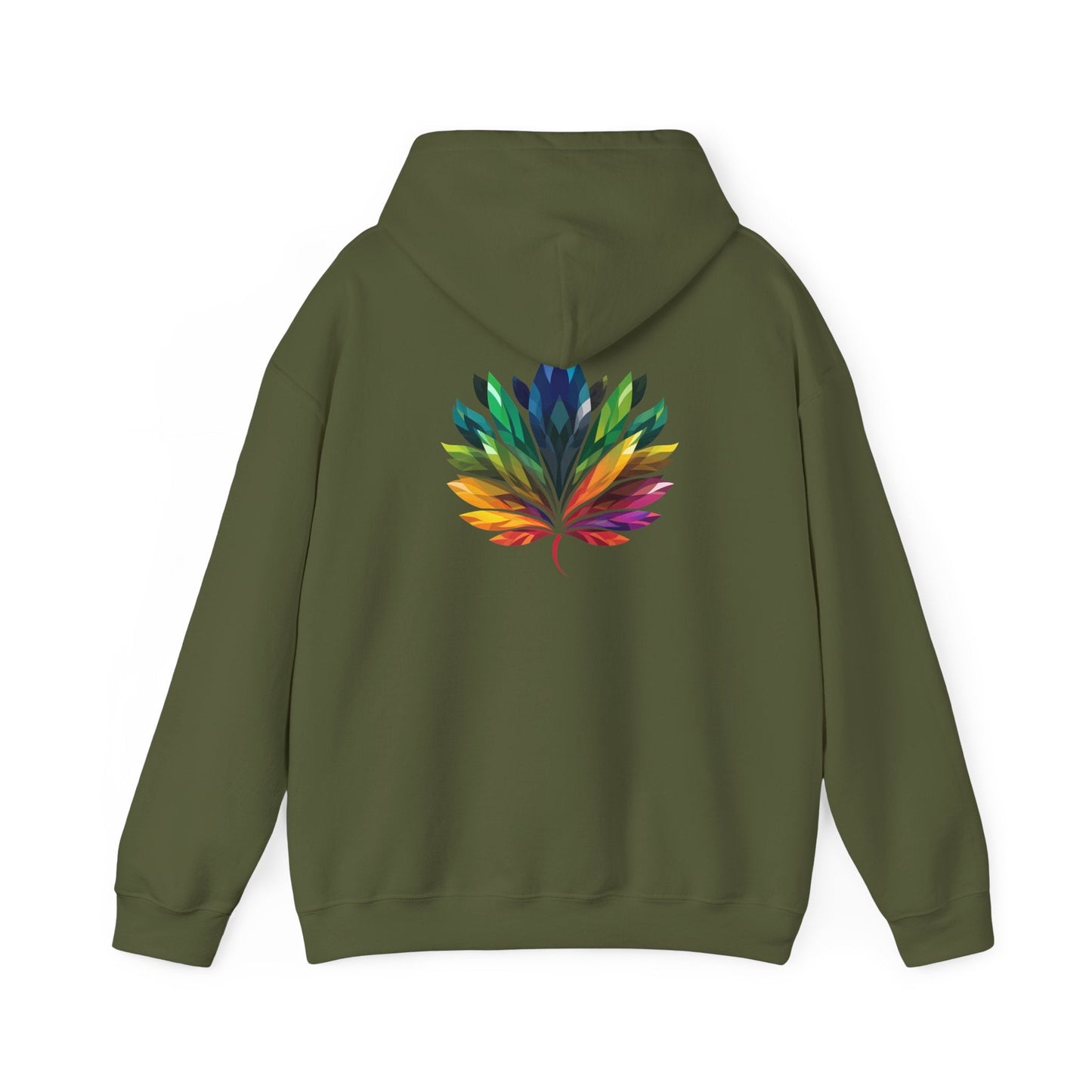 Rainbow - Coloured Leaf - Unisex Hoodie - Hoodie - The Lucky Wombat