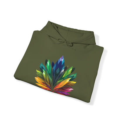 Rainbow - Coloured Leaf - Unisex Hoodie - Hoodie - The Lucky Wombat