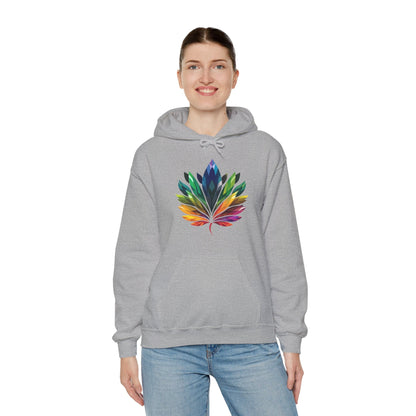 Rainbow - Coloured Leaf - Unisex Hoodie - Hoodie - The Lucky Wombat