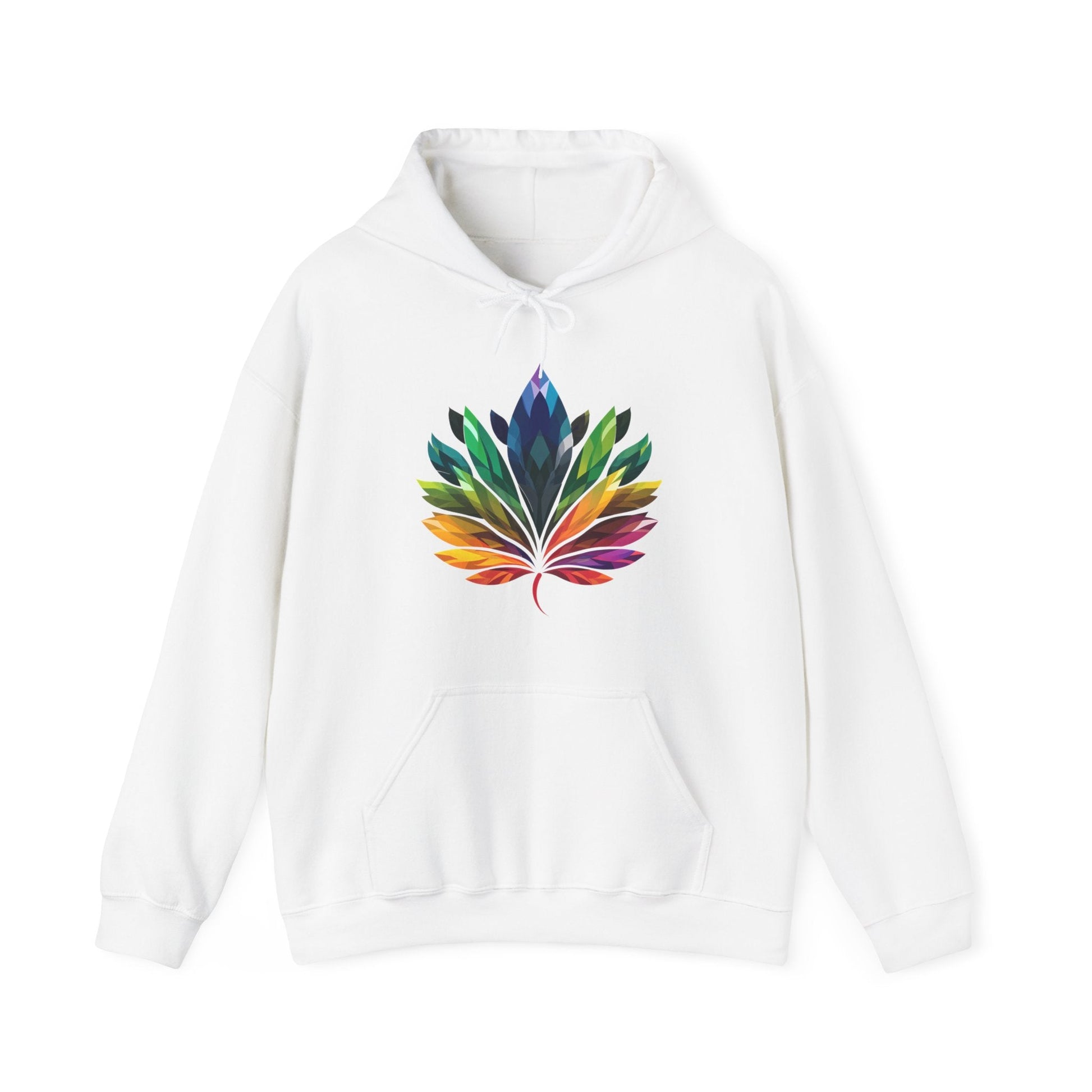 Rainbow - Coloured Leaf - Unisex Hoodie - Hoodie - The Lucky Wombat