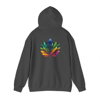 Rainbow - Coloured Leaf - Unisex Hoodie - Hoodie - The Lucky Wombat