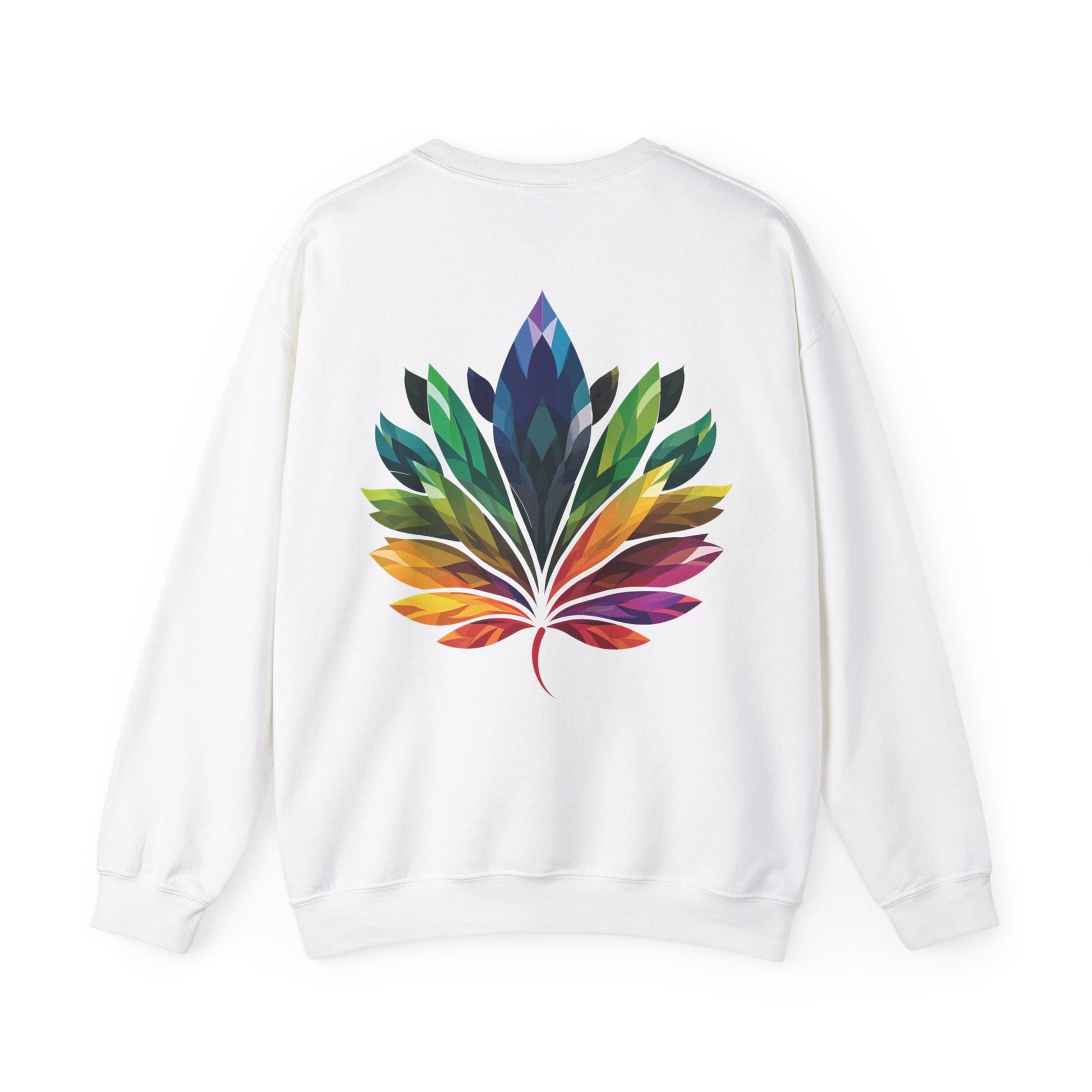 Rainbow - Coloured Leaf Unisex Sweatshirt - Sweatshirt - The Lucky Wombat