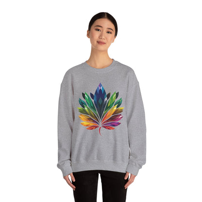 Rainbow - Coloured Leaf Unisex Sweatshirt - Sweatshirt - The Lucky Wombat