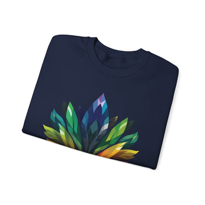 Rainbow - Coloured Leaf Unisex Sweatshirt - Sweatshirt - The Lucky Wombat