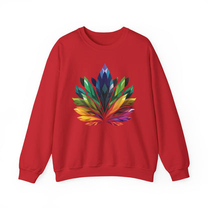 Rainbow - Coloured Leaf Unisex Sweatshirt - Sweatshirt - The Lucky Wombat