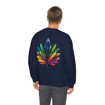 Rainbow - Coloured Leaf Unisex Sweatshirt - Sweatshirt - The Lucky Wombat