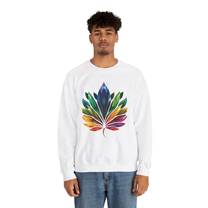 Rainbow - Coloured Leaf Unisex Sweatshirt - Sweatshirt - The Lucky Wombat