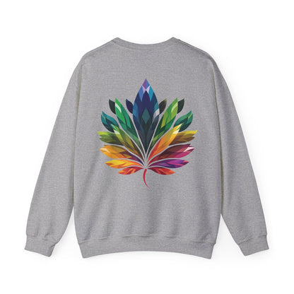 Rainbow - Coloured Leaf Unisex Sweatshirt - Sweatshirt - The Lucky Wombat