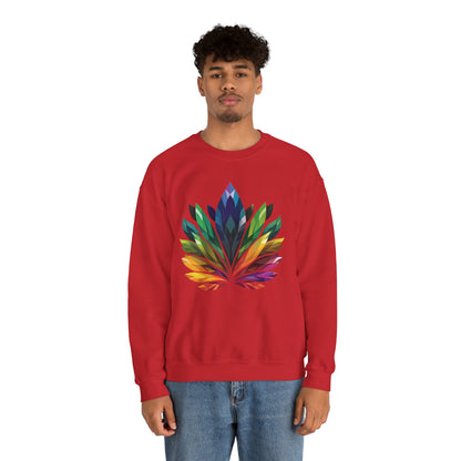 Rainbow - Coloured Leaf Unisex Sweatshirt - Sweatshirt - The Lucky Wombat