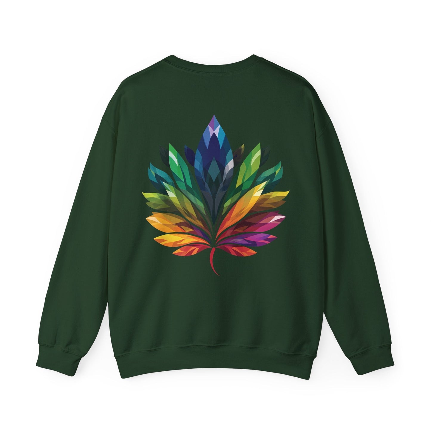 Rainbow - Coloured Leaf Unisex Sweatshirt - Sweatshirt - The Lucky Wombat