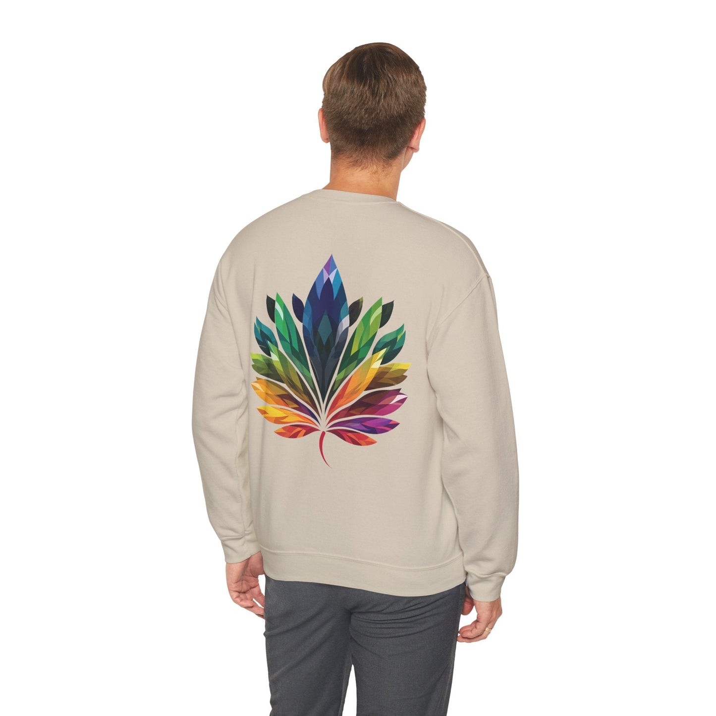 Rainbow - Coloured Leaf Unisex Sweatshirt - Sweatshirt - The Lucky Wombat