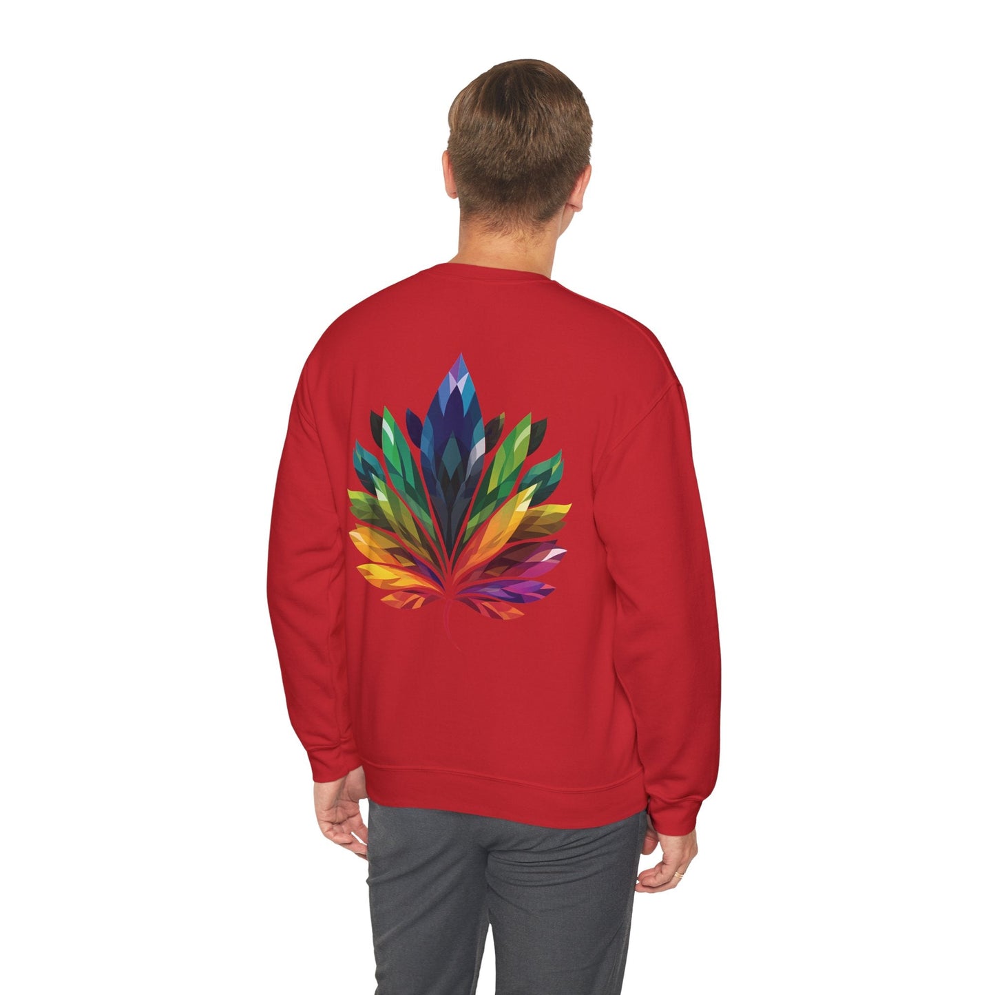 Rainbow - Coloured Leaf Unisex Sweatshirt - Sweatshirt - The Lucky Wombat