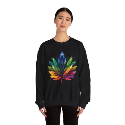 Rainbow - Coloured Leaf Unisex Sweatshirt - Sweatshirt - The Lucky Wombat