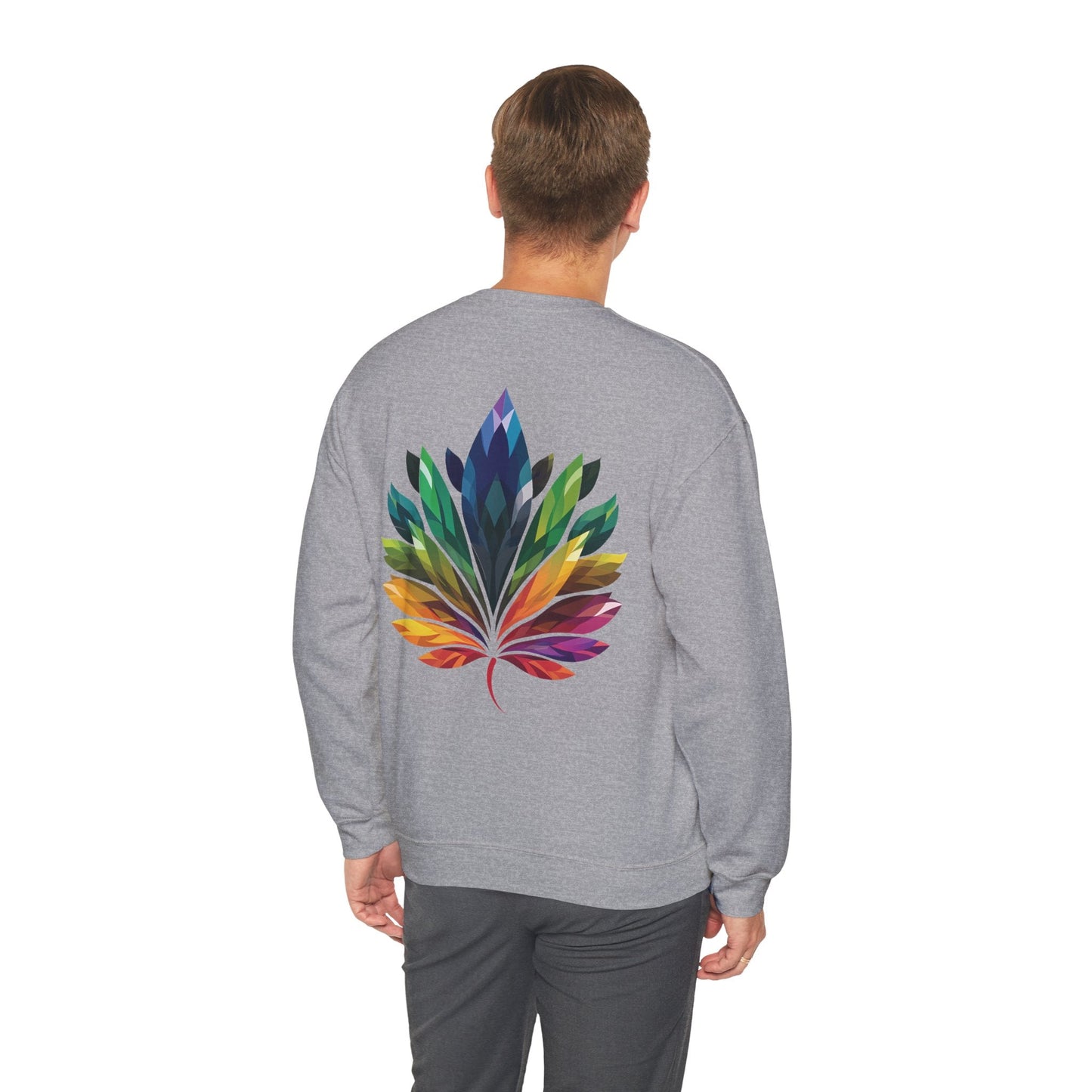 Rainbow - Coloured Leaf Unisex Sweatshirt - Sweatshirt - The Lucky Wombat