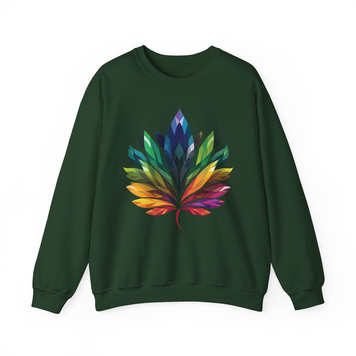 Rainbow - Coloured Leaf Unisex Sweatshirt - Sweatshirt - The Lucky Wombat