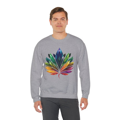 Rainbow - Coloured Leaf Unisex Sweatshirt - Sweatshirt - The Lucky Wombat