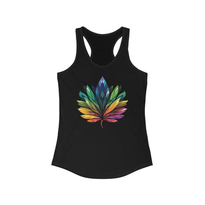 Rainbow - coloured leaf - Women's Tank Top - Tank Top - The Lucky Wombat