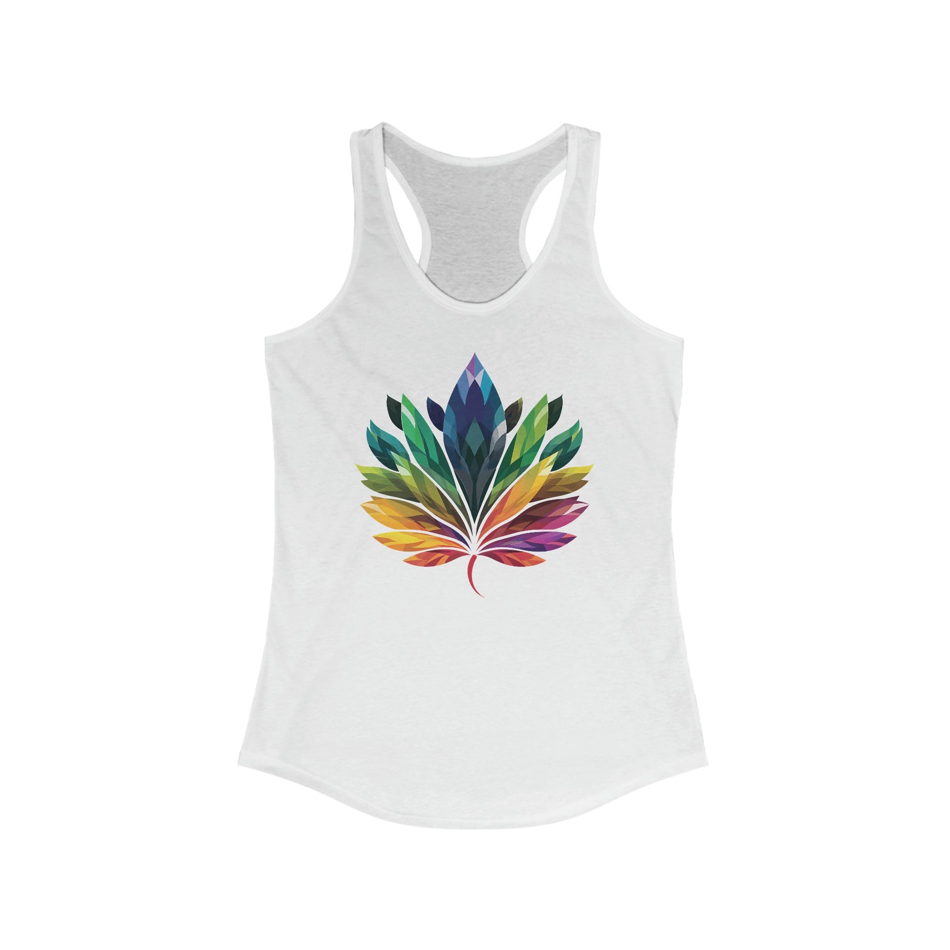 Rainbow - coloured leaf - Women's Tank Top - Tank Top - The Lucky Wombat