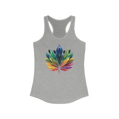 Rainbow - coloured leaf - Women's Tank Top - Tank Top - The Lucky Wombat