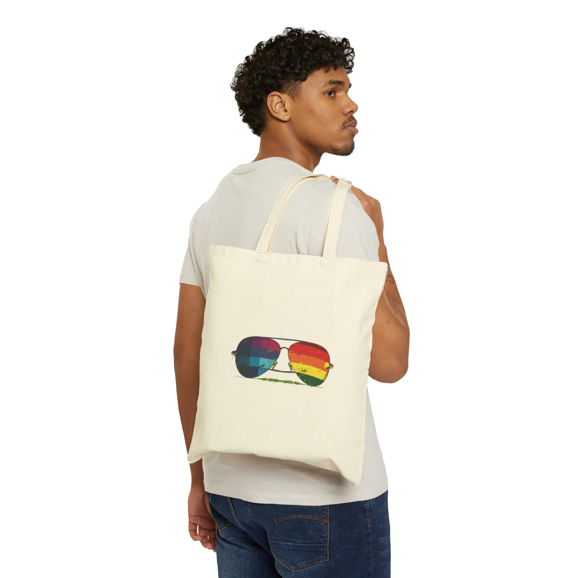 Rainbow Glasses - Tote Bag - Bags - The Lucky Wombat