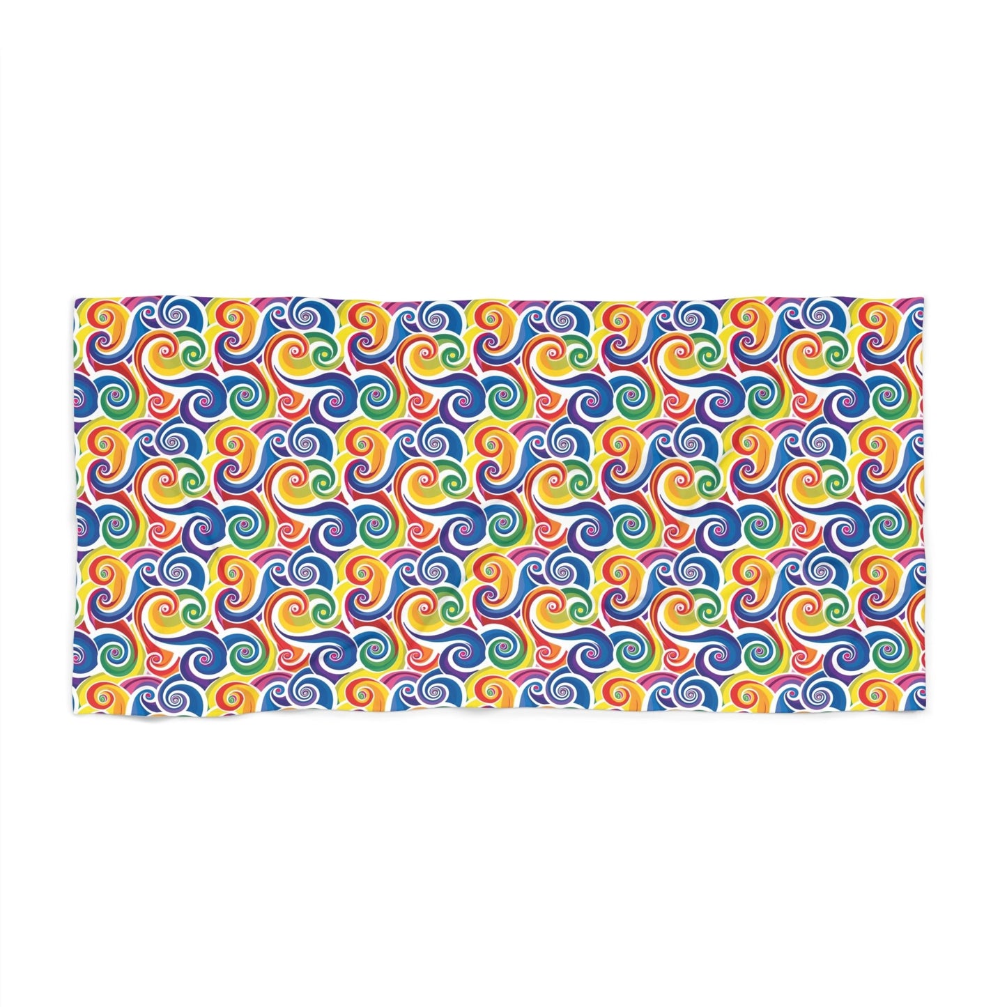 Rainbow Harmony Waves Beach Towel - Home Decor - The Lucky Wombat