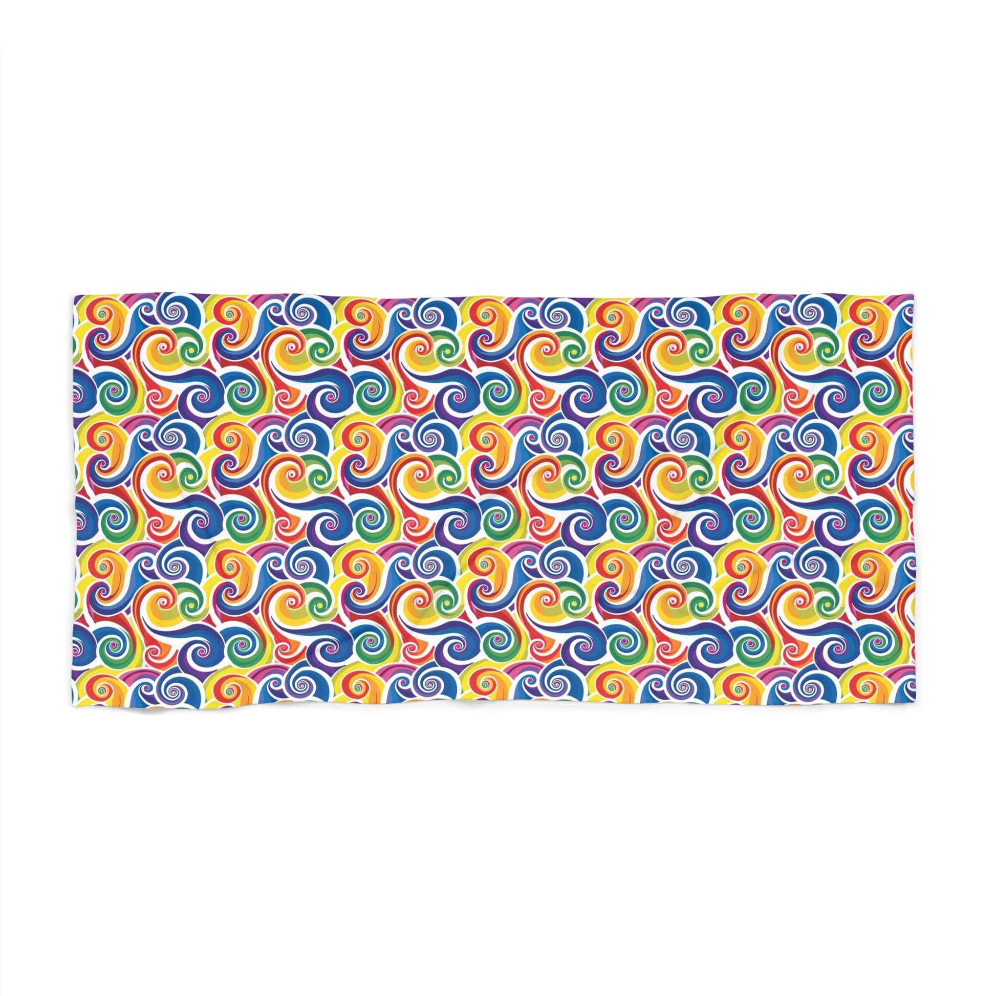 Rainbow Harmony Waves Beach Towel - Home Decor - The Lucky Wombat