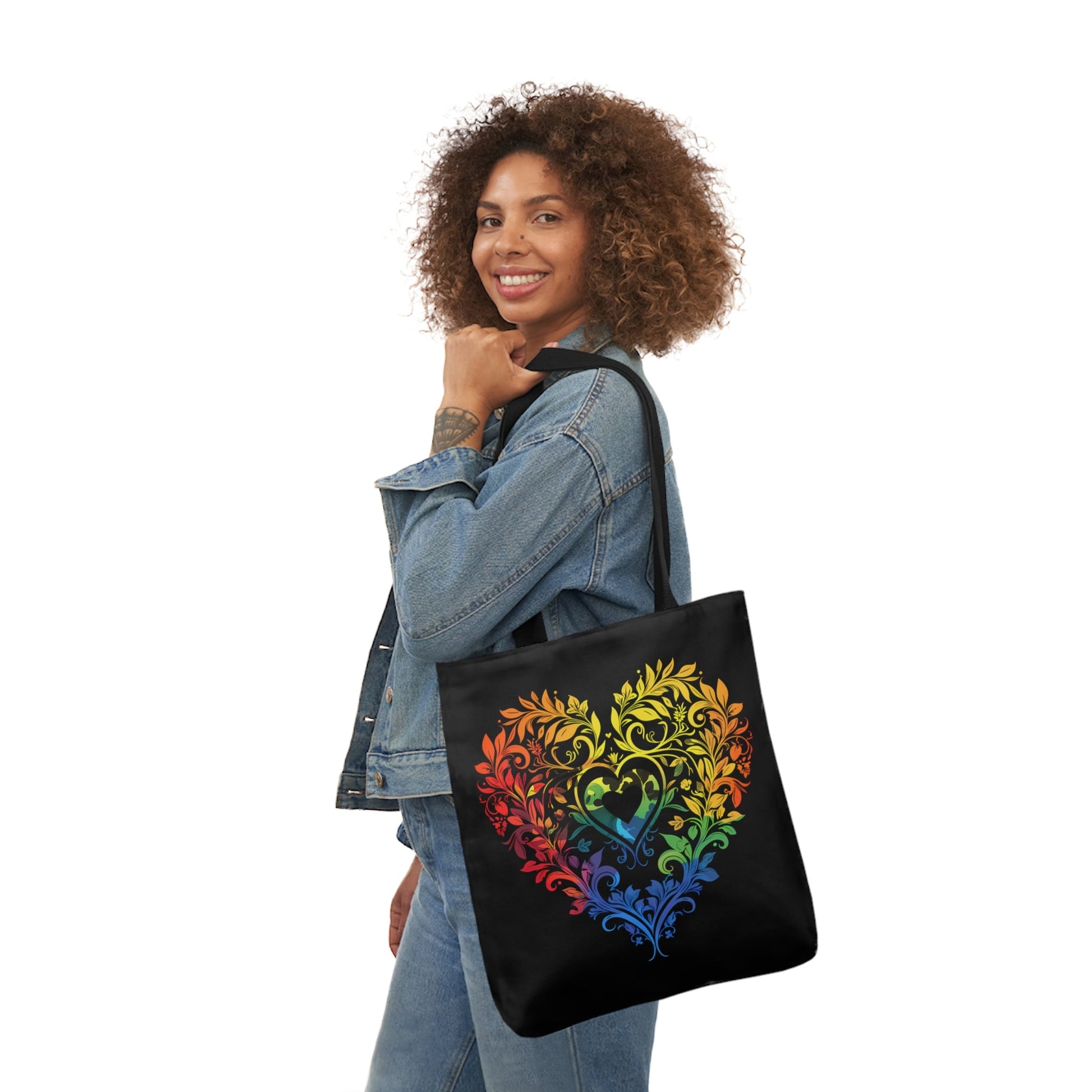 Rainbow Heart Ornament - Tote Bag - Accessories - The Lucky Wombat