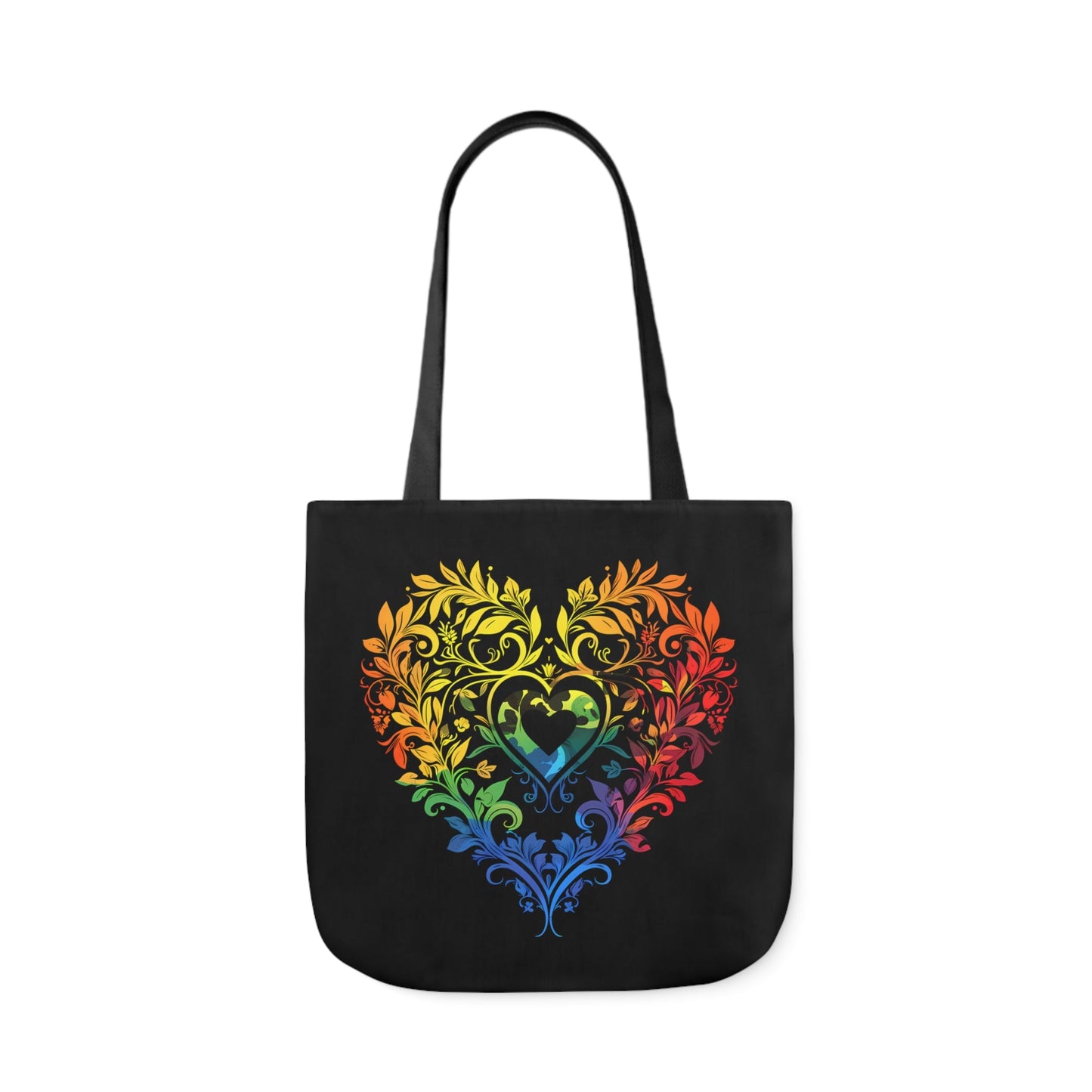 Rainbow Heart Ornament - Tote Bag - Accessories - The Lucky Wombat