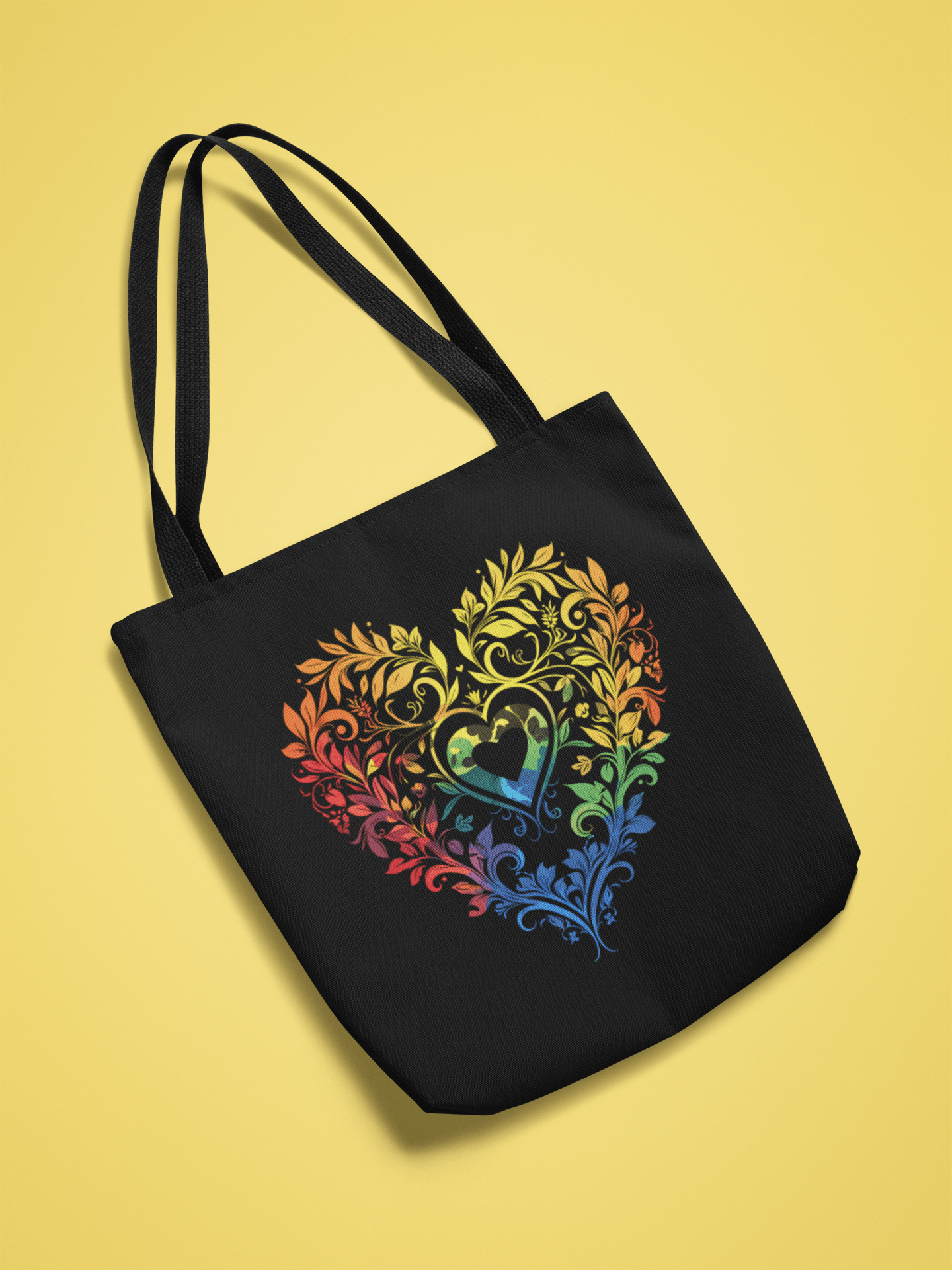 Rainbow Heart Ornament - Tote Bag - Accessories - The Lucky Wombat