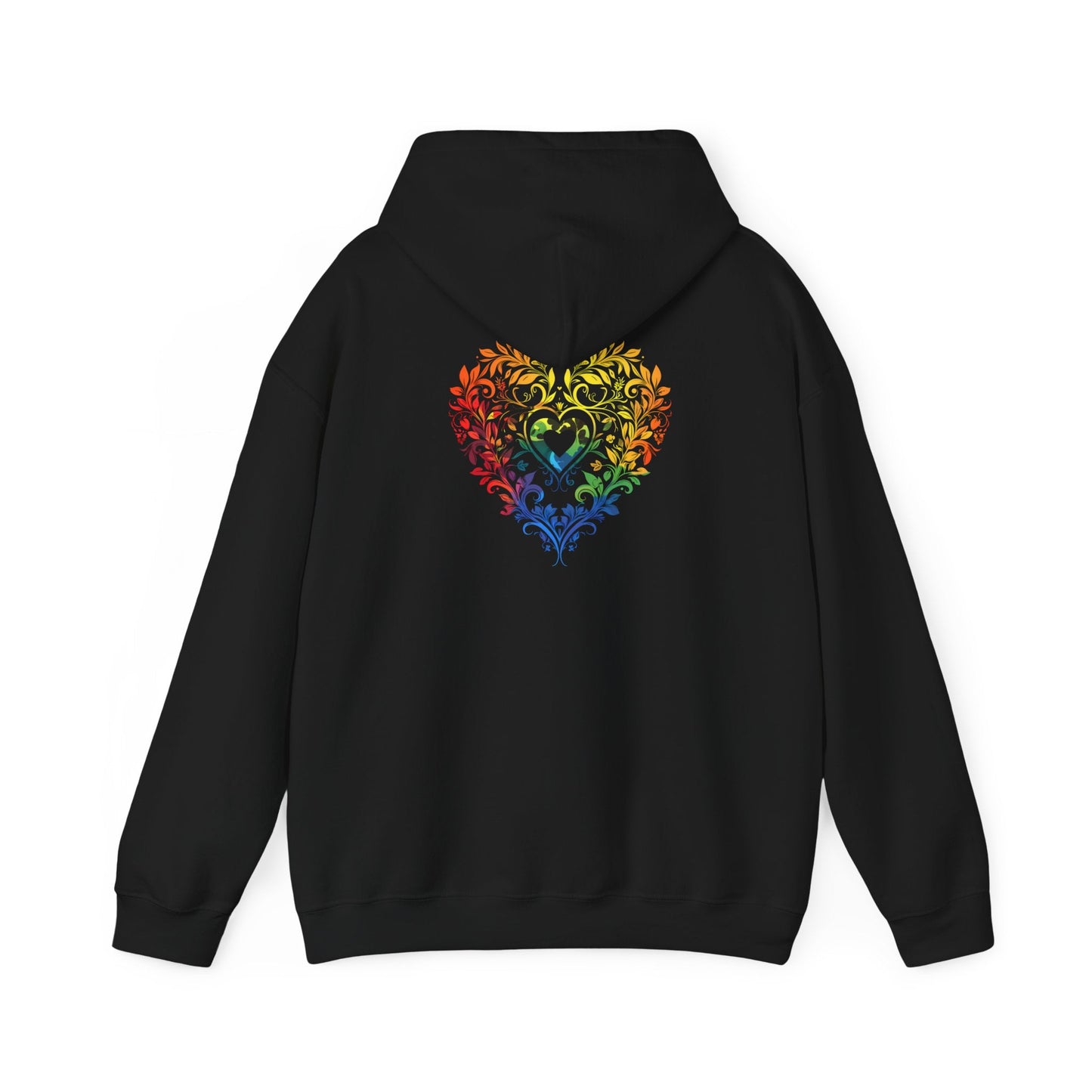 Rainbow Heart Ornament - Unisex Hoodie - Hoodie - The Lucky Wombat