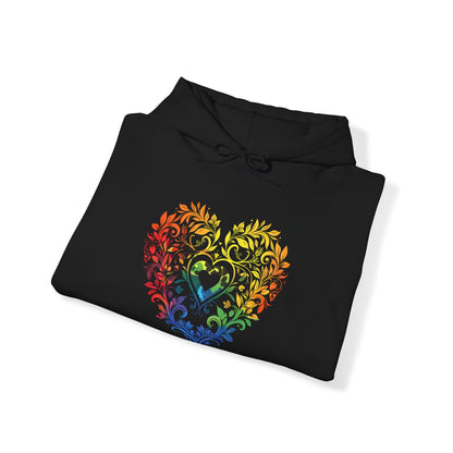 Rainbow Heart Ornament - Unisex Hoodie - Hoodie - The Lucky Wombat