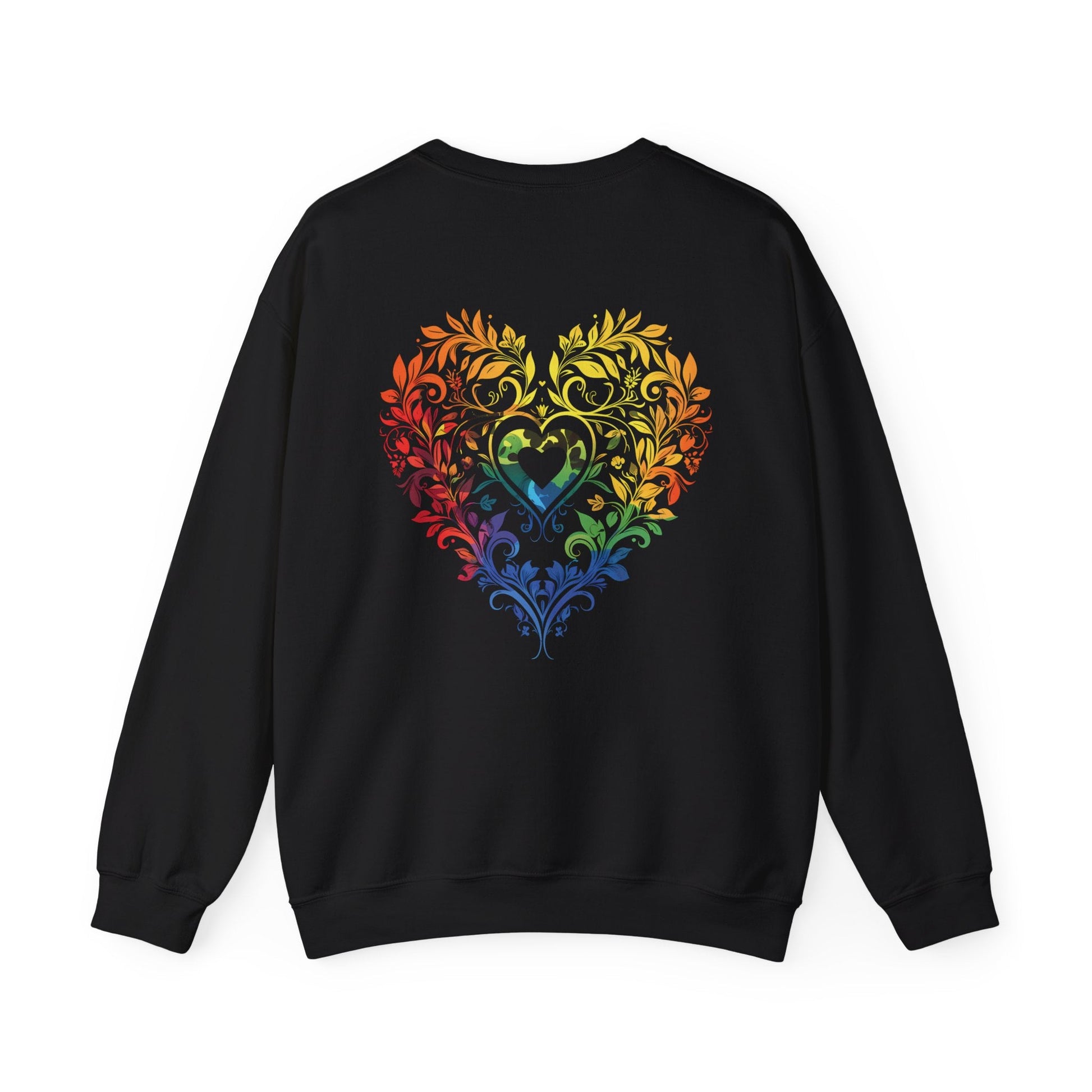 Rainbow Heart Ornament - Unisex Sweatshirt - Sweatshirt - The Lucky Wombat