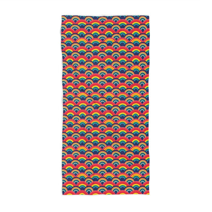 Rainbow Ripple Beach Towel – Celebrate Unity - Home Decor - The Lucky Wombat