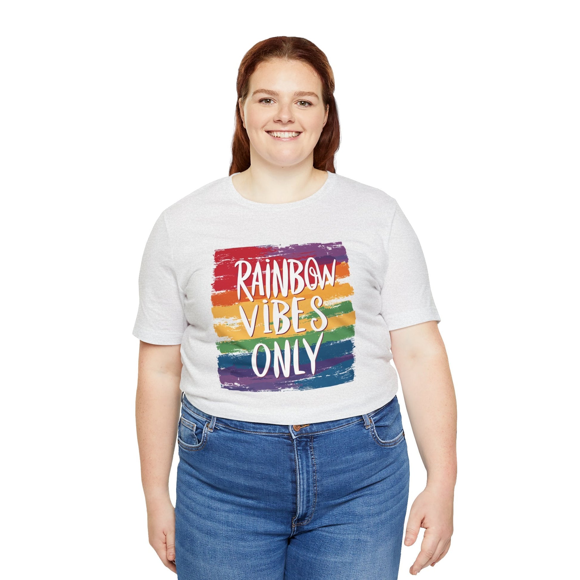 Rainbow Vibes Only - Unisex T-Shirt - T-Shirt - The Lucky Wombat