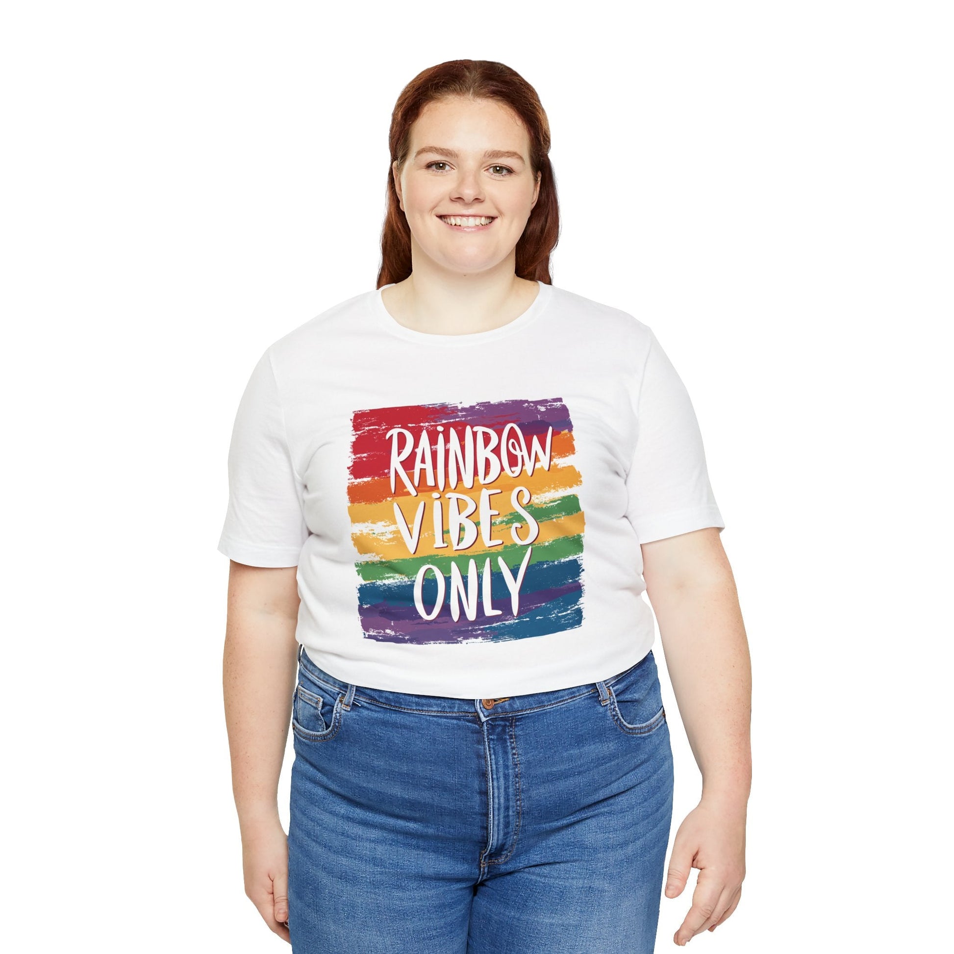 Rainbow Vibes Only - Unisex T-Shirt - T-Shirt - The Lucky Wombat