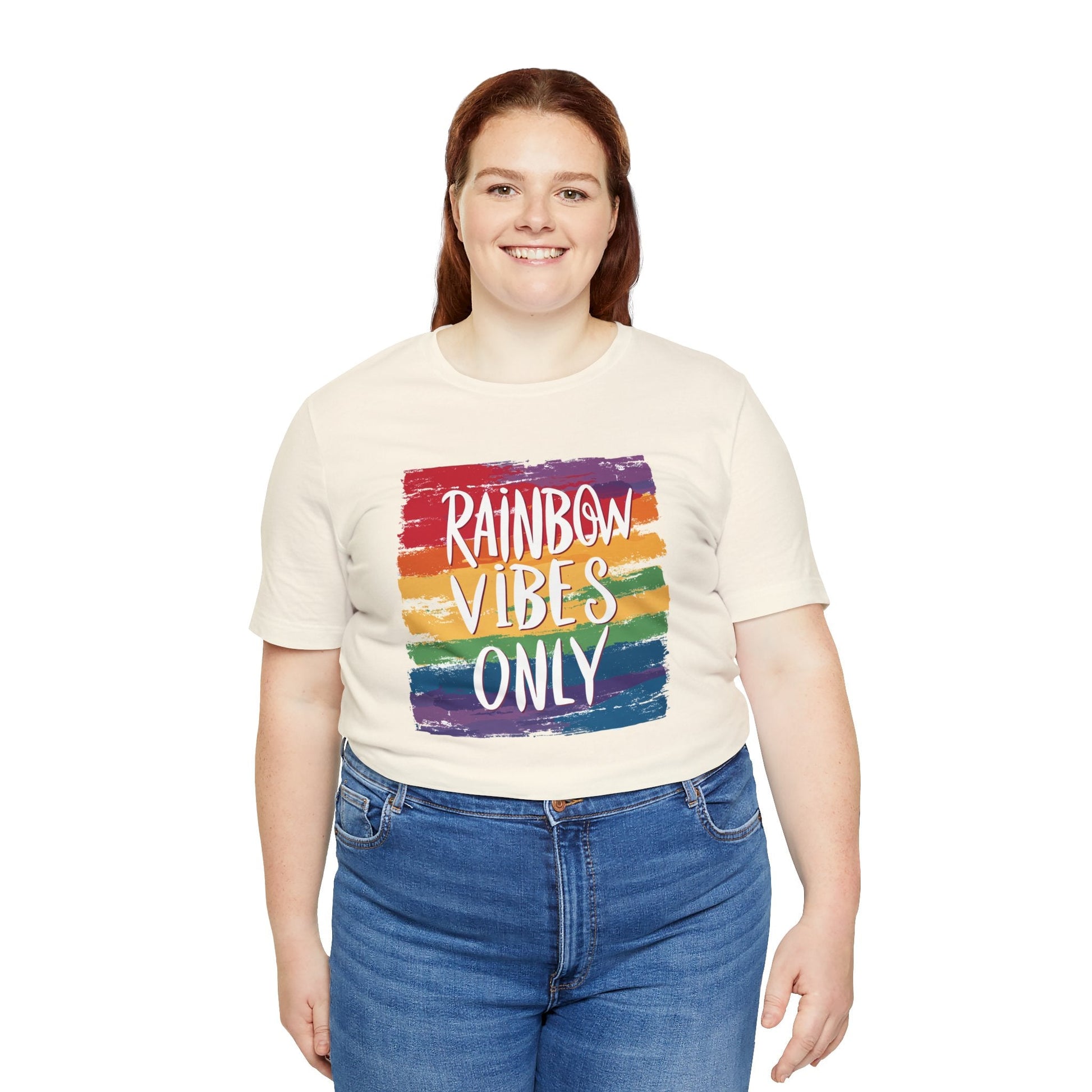 Rainbow Vibes Only - Unisex T-Shirt - T-Shirt - The Lucky Wombat