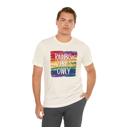 Rainbow Vibes Only - Unisex T-Shirt - T-Shirt - The Lucky Wombat