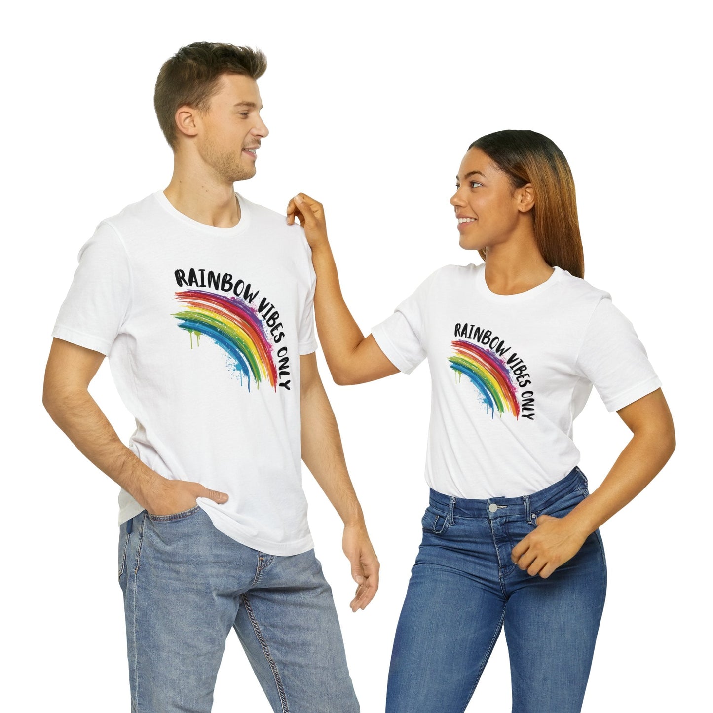 Rainbow Vibes Only - Unisex T-Shirt - T-Shirt - The Lucky Wombat