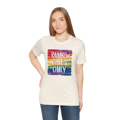 Rainbow Vibes Only - Unisex T-Shirt - T-Shirt - The Lucky Wombat