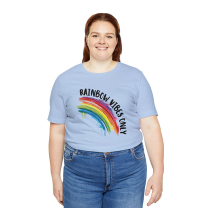 Rainbow Vibes Only - Unisex T-Shirt - T-Shirt - The Lucky Wombat