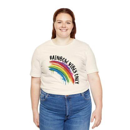 Rainbow Vibes Only - Unisex T-Shirt - T-Shirt - The Lucky Wombat