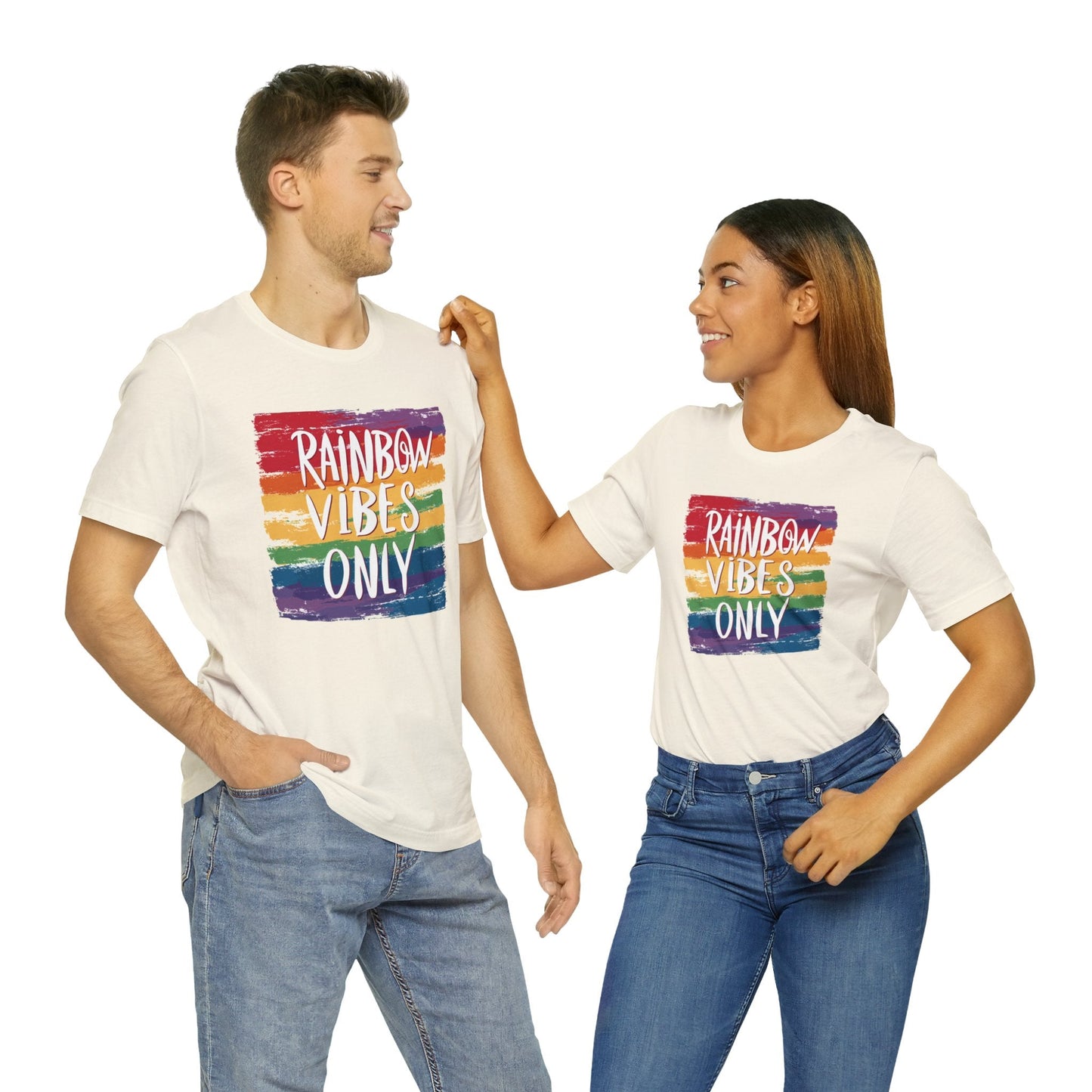 Rainbow Vibes Only - Unisex T-Shirt - T-Shirt - The Lucky Wombat