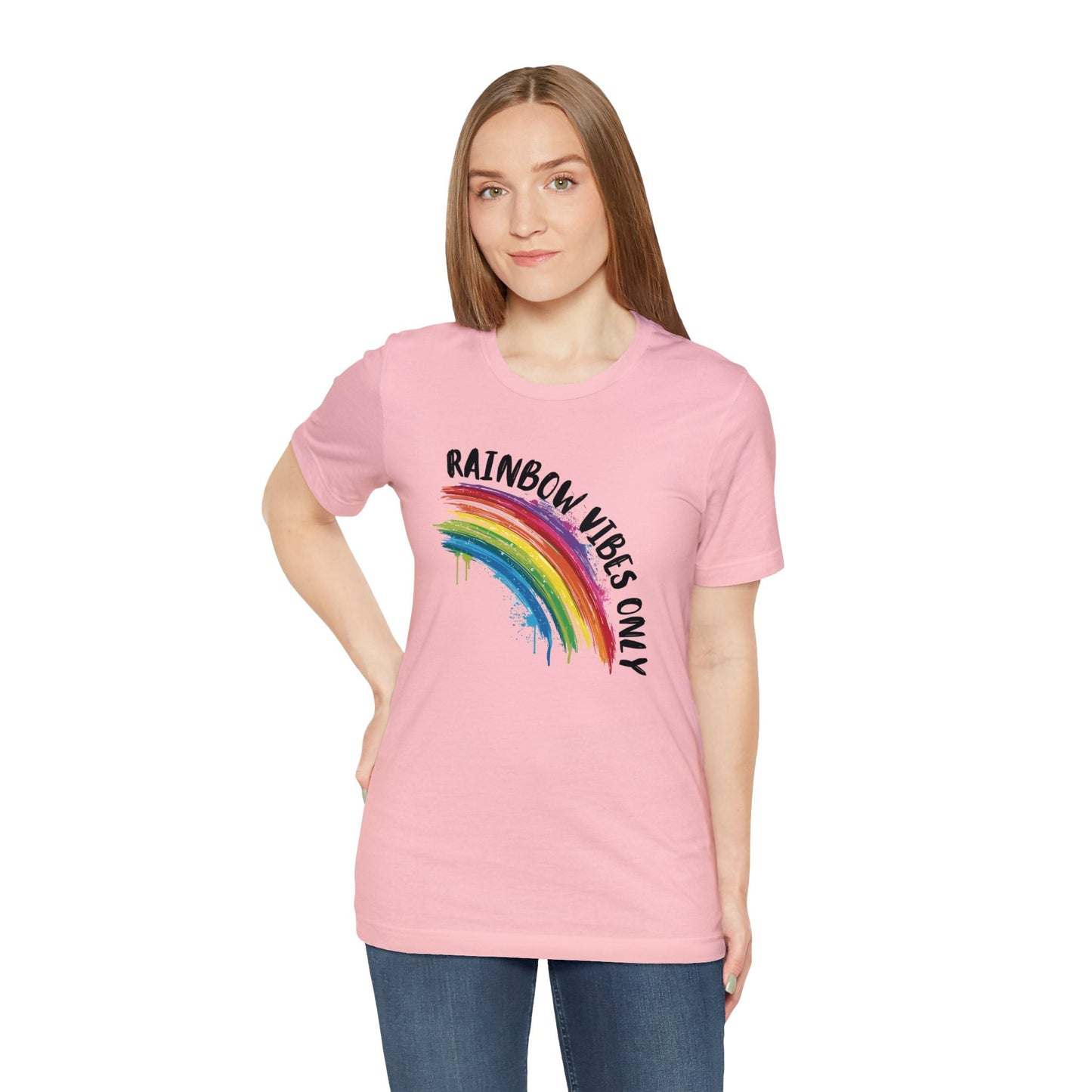 Rainbow Vibes Only - Unisex T-Shirt - T-Shirt - The Lucky Wombat