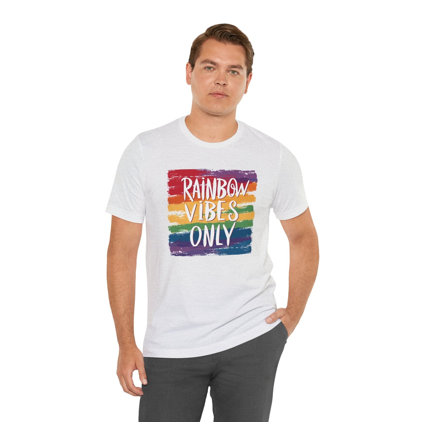 Rainbow Vibes Only - Unisex T-Shirt - T-Shirt - The Lucky Wombat