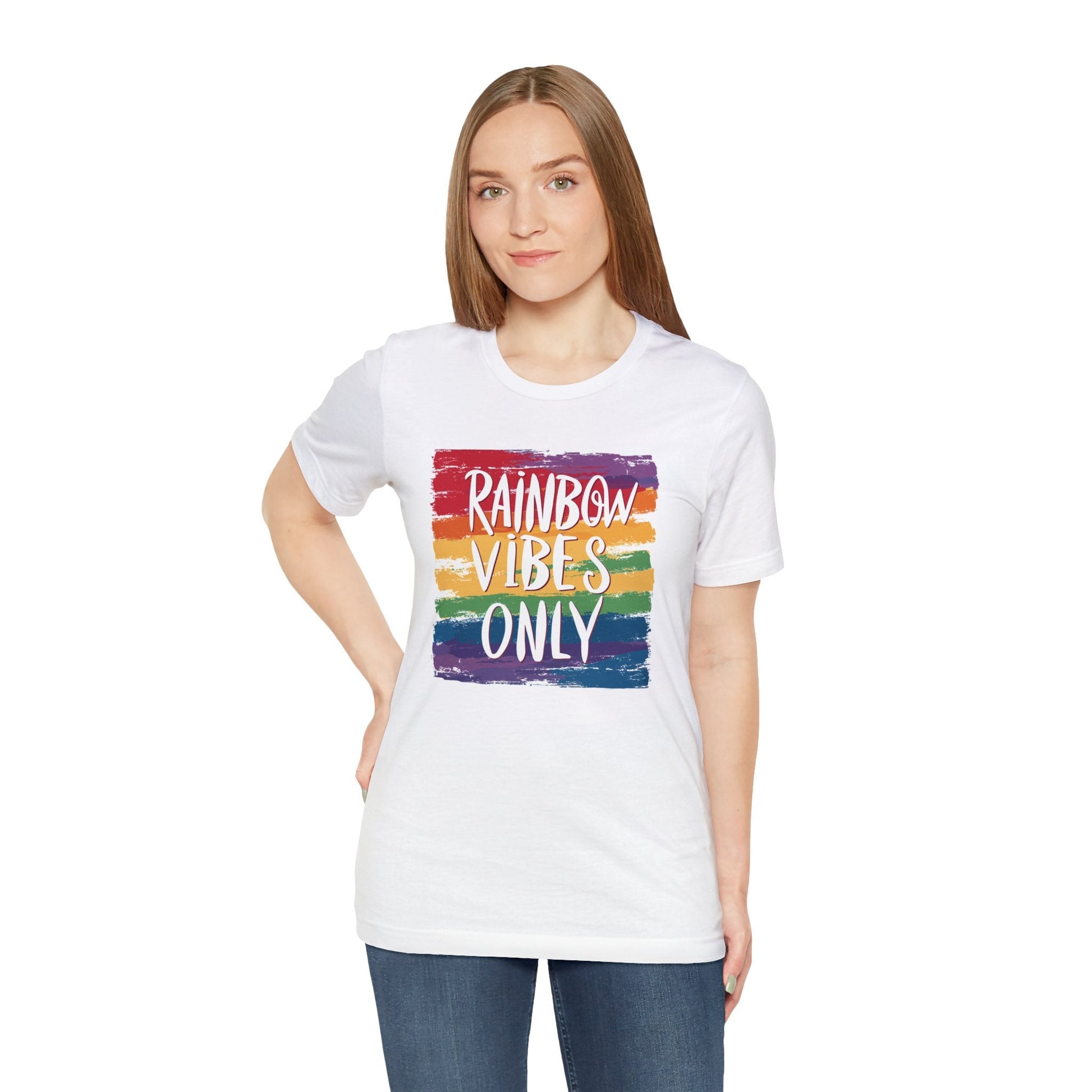 Rainbow Vibes Only - Unisex T-Shirt - T-Shirt - The Lucky Wombat