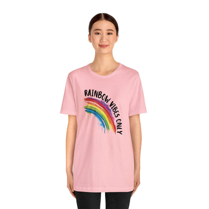 Rainbow Vibes Only - Unisex T-Shirt - T-Shirt - The Lucky Wombat