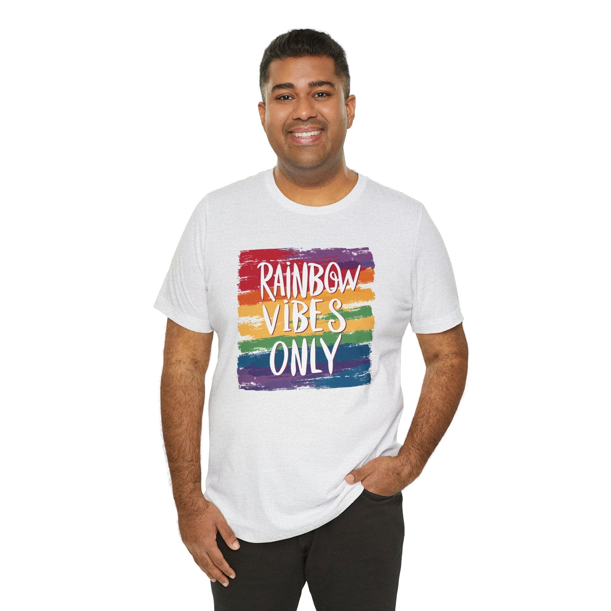 Rainbow Vibes Only - Unisex T-Shirt - T-Shirt - The Lucky Wombat