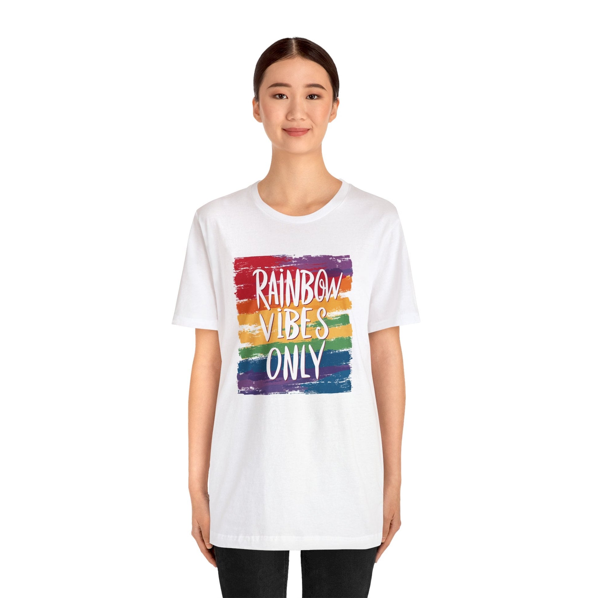 Rainbow Vibes Only - Unisex T-Shirt - T-Shirt - The Lucky Wombat