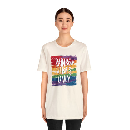 Rainbow Vibes Only - Unisex T-Shirt - T-Shirt - The Lucky Wombat