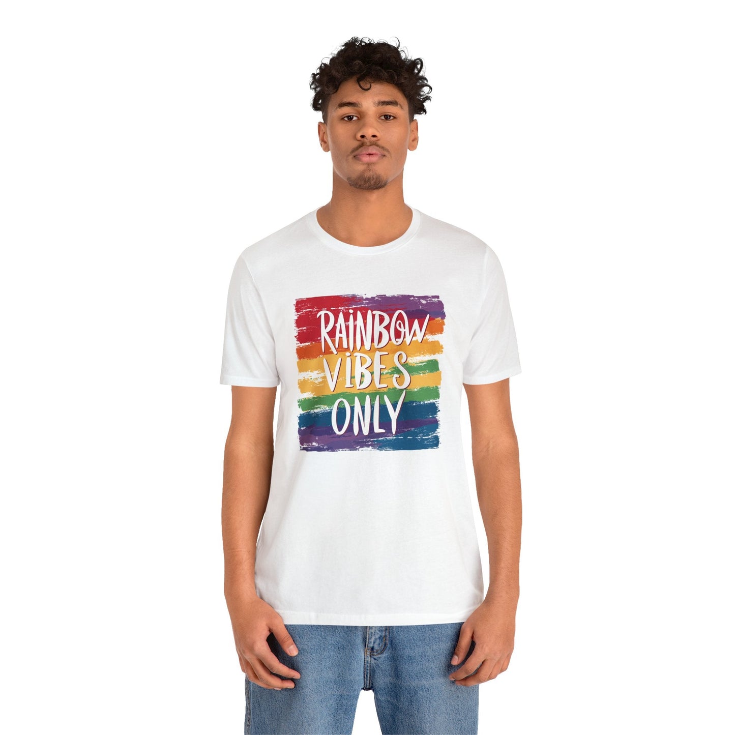 Rainbow Vibes Only - Unisex T-Shirt - T-Shirt - The Lucky Wombat